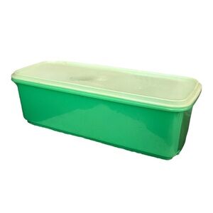 Vintage Green Tupperware Celery Keeper‎ Jadeite Complete